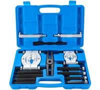 Set da 14 pezzi, capacità 5 tonnellate, separatore di cuscinetti, estrattore per asse ruota, kit di revisione cuscinetti ruota pignone con ganasce da 2" e 3" e kit di utensili per la divisione di cu
