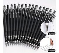 Set da 15 penne gel inchiostro nero opaco, punta ultra fine da 0,5 mm, scrivono con fluidità, resistenti allo sporco, con molletta per tascabile, adatte per ufficio e scuola, penne per firma, fornitur
