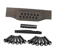 Set Da 15 Pezzi Per Chitarra Acustica Ponte In Palissandro Con Dado E Selletta In Osso Scanalati 12 Corde
