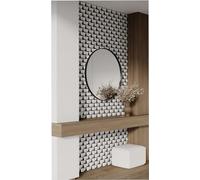 Set da 18 Strisce acustiche per pareti a doghe | Decorazioni murali fai-da-te | Mosaico 3D senza giunture | Diffusore decorativo in legno (HDF) | Colore: [ZARINA | Bianco]