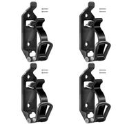 Set da 2/4 pezzi: staffa da parete per attrezzi supporto per pala morsetto a sgancio rapido per auto camper barche e accessori per la casa(Nero 4 pezzi)