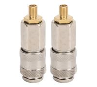 Set da 2 Adattatori a Innesto Rapido per Compressore D'aria, Raccordo Metallico per Valvole Schrader Ad Alta Resistenza, Raccordo Pneumatico Universale per Gonfiatori di Pneumatici