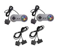 Set da 2 controller retrò + 2 cavi di prolunga da 1,8 m - Compatibile con SNES / Super Nintendo - Doppio pack di gamepad per console classiche 16-bit