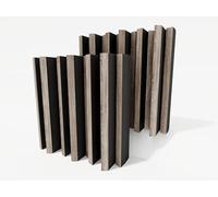 Set da 2 diffusori acustici | Diffusione e assorbimento sonora 2D | 50x50 cm | Pannelli artistici da parete | Controllo del rumore e riduzione dell'eco | [ARTO (150mm) | Sonoma]