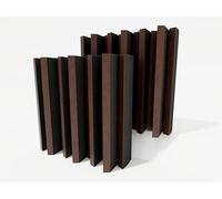 Set da 2 diffusori acustici | Diffusione e assorbimento sonora 2D | 50x50 cm | Pannelli artistici da parete | Controllo del rumore e riduzione dell'eco | [ARTO (150mm) | Wengé]