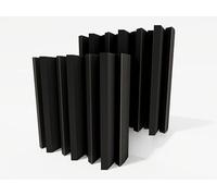 Set da 2 diffusori acustici | Diffusione e assorbimento sonora 2D | 50x50 cm | Pannelli artistici da parete | Controllo del rumore e riduzione dell'eco | [ARTO (150mm) | Nero]