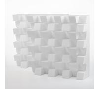Set da 2 diffusori acustici "SIRIUS-S" in polistirolo | Diffusione sonora 2D | 50x50x15 cm | Riflessione - Diffusione | [SIRIUS-Styrofoam (150mm) | Bianco]