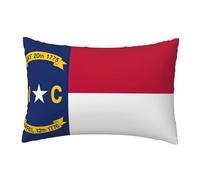 Set da 2 Federe Cuscini North Carolina State Flag Fodere Cuscini Decorativi Federa, per Divano, Auto, Interni Ed Esterni, 40X60Cm