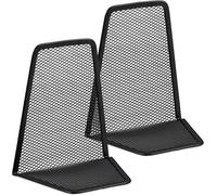 Set Da 2 Fermalibri per Mensole, Supporti Libri, Reggilibri a Rete in Acciaio, H