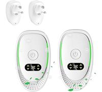 Set da 2 Ionizzatori d'aria a spina mini, Purificatori d'aria ad ioni negativi per camera da letto - Rimuovitori di odori sicuri per bebè e animali domestici (ideal per fumatori), Ionizzatori portatil