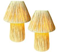 Set Da 2 Lampade Da Tavolo Marrakesch Orient Boho Beige 40cm