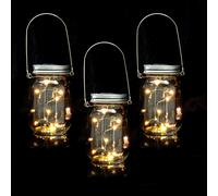 Set da 2 lampade solari Lanterna solare decorativa Impermeabile 400 ml 3 pz.