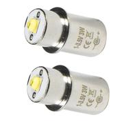 Set da 2 Lampadine LED 3W Upgrade Per Mag-Lite 2 3 Celle D C LWSA201