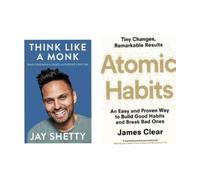 Set da 2 Libri Think Like a Monk & Atomic Habits Paperback Inglese