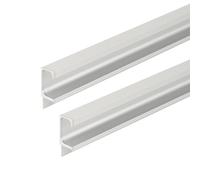 Set da 2 Maniglia dell'armadio Nascosta Tiretti per Cassetti Lega di alluminio Maniglie per Mobili Forma a G Pomello per armadio Senza scanalature Manopole Corrimano Invisibile (600mm,Silver)
