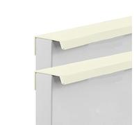 Set da 2 Maniglie per Mobili Invisibile Tiretti per Cassetti Lega di alluminio Maniglia dell'armadio Nascosta Pomello per Corrimano Angolo retto scomparsa Manopole (Length 120mm,Beige)