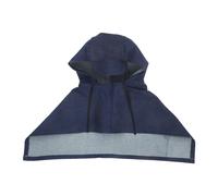 Set da 2 mantelline antipolvere in denim, copricapo protettivo con cappuccio,