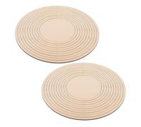 Set Da 2 Mould per Piatto in Ceramica Rotondo in Legno, Guida | Tornio e Lastre Tonde, Montaggio Semplice, Finitura Liscia, Uso in Aula, Colore Kaki