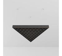 Set da 2 pannelli acustici fonoassorbenti e diffusori da soffitto con kit di montaggio | Pannelli acustici sospesi | Colore: [TRIADA | Nero]