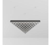 Set da 2 pannelli acustici fonoassorbenti e diffusori da soffitto con kit di montaggio | Pannelli acustici sospesi | Colore: [TRIADA | Bianco]