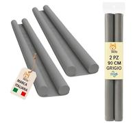 Set da 2 Paraspifferi per Porta 90 cm Grigio - Doppia Guarnizione Isolante per Ridurre Spifferi, Rumore e Freddo, Facile da Installare, Adatto a Porte fino a 5 cm, Risparmio Energetico