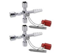 Set da 2 pezzi brugole kit, chiavi a brugola, chiave a croce universale, chiave triangolare, chiave a testa quadrata, adatta per contatori dell'acqua, contatori elettrici e ascensori.