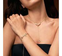 Set da 2 pezzi composto da collana e bracciale regolabili, in lega di zinco placcata oro, adatto come regalo, da collezione o souvenir: Boccino d'Oro, Doni della Morte, Edvige Tagli UnicaLega di zinco