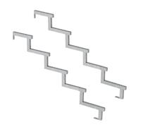 Set da 2 pezzi - Cosciale acciaio zincato - 5 gradini - H85cm-Vinuovo