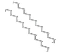 Set da 2 pezzi - Cosciale acciaio zincato - 7 gradini - H119cm-Vinuovo