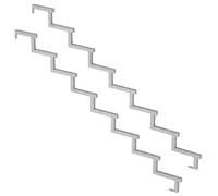 Set da 2 pezzi - Cosciale acciaio zincato - 8 gradini - H119cm-Vinuovo