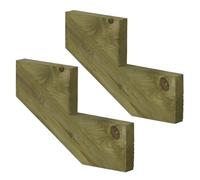 Set da 2 pezzi - Cosciale legno autoclave - 2 gradini - H34cm-Vinuovo