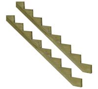 Set da 2 pezzi - Cosciale legno autoclave - 8 gradini - H136cm-Vinuovo
