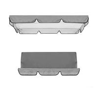 Set da 2 pezzi di ricambio per sedili a dondolo da giardino, per le altalene da esterno a tre posti più utilizzate (grigio 195 x 125 x 15 cm)