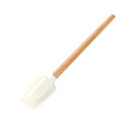 Set da 2 pezzi di spatola for crema in silicone bianco, antiaderente, for pasticceria, manico in legno, raschietto for burro e cioccolato, impastatrice for torte cucina(Round Head -L)