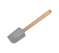 Set da 2 pezzi di spatola for crema in silicone bianco, antiaderente, for pasticceria, manico in legno, raschietto for burro e cioccolato, impastatrice for torte cucina(Grey Flat-L)