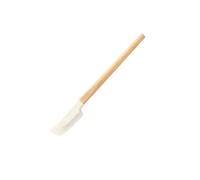 Set da 2 pezzi di spatola for crema in silicone bianco, antiaderente, for pasticceria, manico in legno, raschietto for burro e cioccolato, impastatrice for torte cucina(Round Head -S)