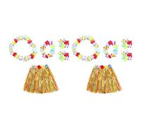 Set Da 2 Pezzi Gonna Da Festa Luau Costumi Per Bambini Ghirlanda Di Danza Leis Ghirlande Hawaiane Gonna Hawaiana Per Ragazze Vestito Hawaiano Per Bambini Gonna Hula Colorful BELLIFFY