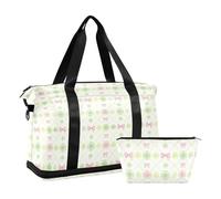 Set da 2 pezzi grande borsa da palestra per San Patrizio Lucky Shamroc Sport borsa da allenamento con articoli da toeletta per viaggi in aereo