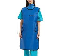 Set Da 2 Pezzi Grembiule A Metà Lunghezza In Piombo Resistente Alle Radiazioni Ai Raggi X Con Collo A Scudo Tiroideo,Protezioni Per Camice In Piombo Per Sala TC Laboratorio 0.5mmpb,M(100cm)