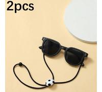 Set da 2 pezzi - Occhiali da sole a montatura quadrata per bambini unisex, adatti per uso esterno Tagli Unica,occhio di gatto nero,occhio di gatto bianco,margherita biancaPC