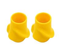 Set da 2 Pezzi per Impugnatura per Racchetta da Tennis in Silicone per Principianti, Strumento per Esercitarsi, Copertura per Impugnatura Ergonomica Antiscivolo (Yellow)