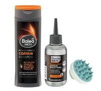Set da 2 pezzi: shampoo Balea Men Coffein Power Effect 250 ml + detergente per capelli Power Effect caffeina Boost Tonic 150 ml + spazzola massaggiante per cuoio capelluto