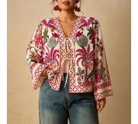 Set da 2 pezzi taglie forti da donna per vacanze casual, camicia a maniche lunghe per inizio autunno e canotta bianca versatile abbinabile a tutto 0XL,1XL,2XL,3XL,4XL,5XLGraficoTessuto intrecciato