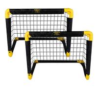 Umbro Porta da calcio per giardino, bambini e adulti, set di 2 cancelli pieghevoli, per interni ed esterni, 50 x 44 x 44 cm, nero/giallo