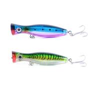 Set da 2 Pz Popper Dumbbell Pesca Spinning Mare Pesce Serra Barracuda