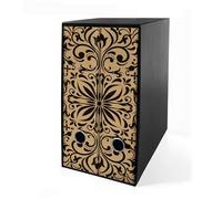 Set da 2 raccoglitori ad anelli dorso 8 cm Avana con box - modello completo di divisori - shareprinting Faldoni (Damasco (H31 a 4 anelli))