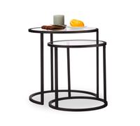 Set da 2 tavolini da salotto in vetro 8 kg Tavolini modulari in vetro Versatile