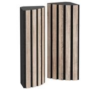 Set da 2 trappole acustiche angolari per bassi | 23x50cm | Assorbimento delle basse frequenze per studi e teatri | Insonorizzazione, assorbimento, diffusione [x2 POLETRAP | Sonoma]