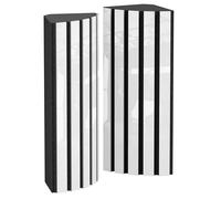 Set da 2 trappole acustiche angolari per bassi | 23x50cm | Assorbimento delle basse frequenze per studi e teatri | Insonorizzazione, assorbimento, diffusione [x2 POLETRAP | Plastica bianca]