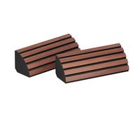 Set da 2 trappole acustiche angolari per bassi | 50x23cm | Assorbimento delle basse frequenze per studi e teatri | Insonorizzazione, assorbimento, diffusione [x2 POLETRAP-H | Noce]